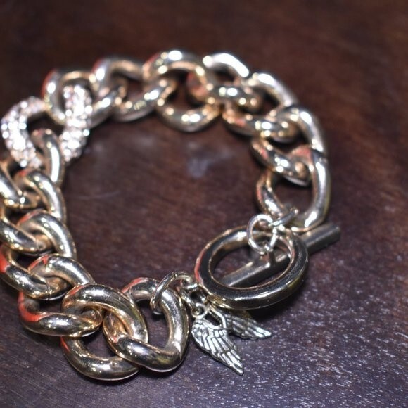 Victoria's Secret Chunky Gold Chain Bracelet - Picture 6 of 11